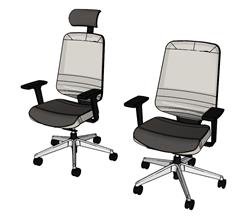 办公椅旋转椅skp模型(ID92327)