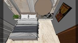 SketchUp卧室房间模型(ID92443)