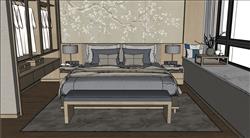 SketchUp卧室房间模型(ID92453)
