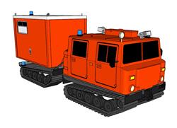 履带式消防车救援SU模型