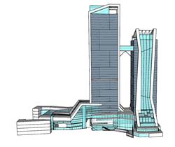 高层办公建筑SU模型