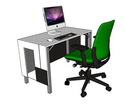 电脑桌su模型(ID93041)