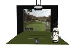 室内高尔夫球场su模型(ID93142)