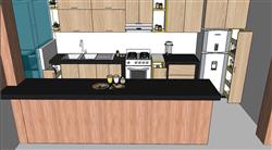 厨房橱柜吊柜skp模型(ID93226)