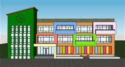 幼儿园建筑skp模型(ID93314)