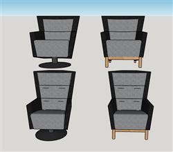 扶手椅子skp模型(ID93336)