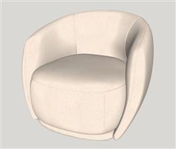 单人座沙发椅su模型库免费下载(ID93487)