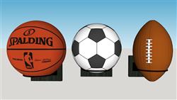 篮球足球橄榄球su模型素材网站推荐(ID93512)