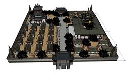 中式古建寺庙sketchup模型库(ID93802)