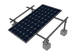 太阳能光伏支架配件SketchUp三维模型下载(ID94340)