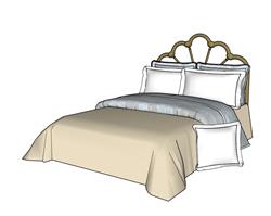 公主床床铺SU模型