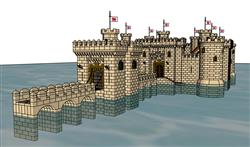 欧式城堡su模型库(ID94701)