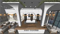 咖啡厅咖啡店餐饮店SU模型