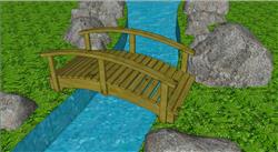 石头景观小桥su模型(ID95467)