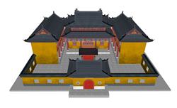 中式寺庙古建筑su模型(ID95493)