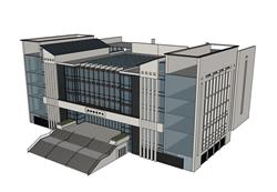 办公楼图书馆skp模型(ID95789)