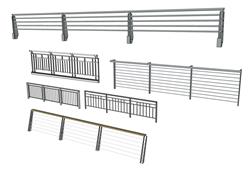 不锈钢栏杆SU模型(ID96221)