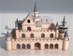 城堡幼儿园建筑SU模型