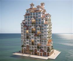地中海高层住宅SU模型(ID100738)
