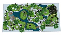 高尔夫球场景观SU模型(ID100755)