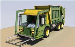 固体废物收集车垃圾车SU模型(ID103068)