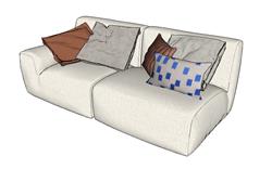 两人沙发SU模型(ID104285)