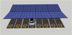 太阳能充电停车棚SU模型