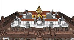 泰式寺庙建筑SU模型