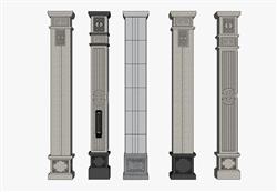 柱子柱角石柱SU模型