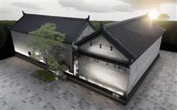 中式老房子民房SU模型