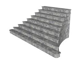 石楼梯台阶SU模型
