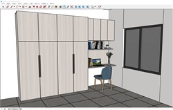 衣柜书桌的sketchup模型