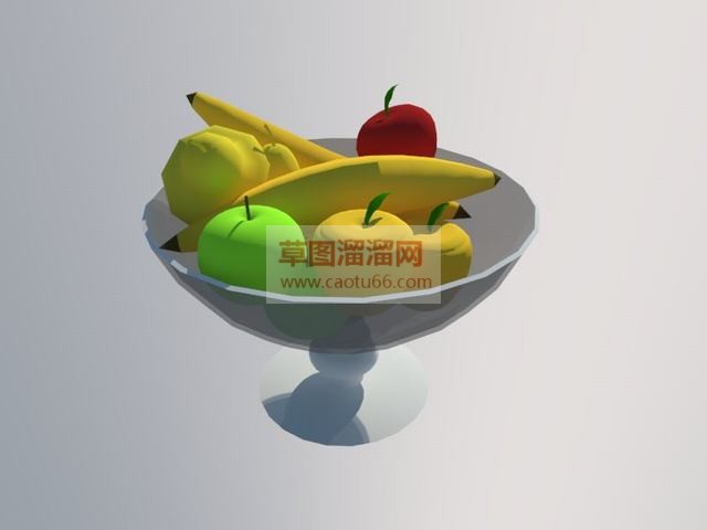 水果盘香蕉苹果SU模型分享作者是【一晃眼】