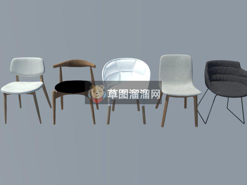 现代凳子椅子SU模型分享作者是【rednow88】