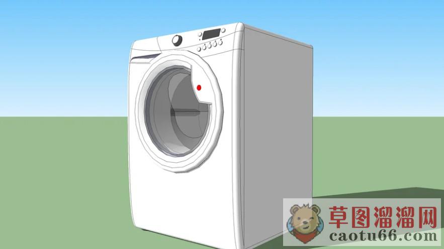 滚筒洗衣机SU模型分享作者是【你害怕点，我不正常】