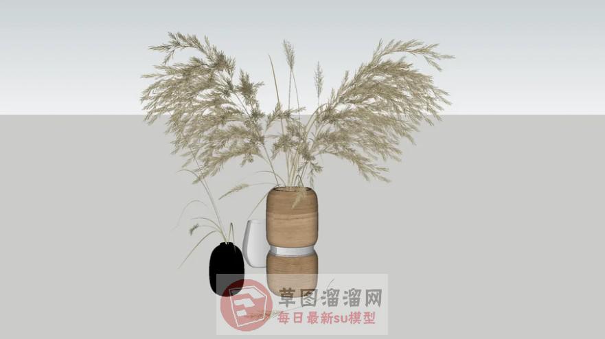 稻谷装饰花瓶SU模型上传日期是2020-06-03