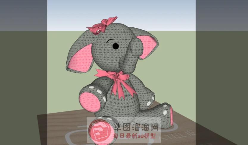 大象布娃娃玩具SU模型分享作者是【少數】