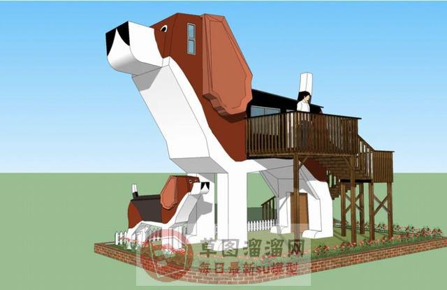 狗屋造型房子SU模型分享作者是【Art】