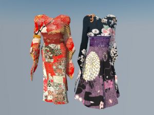 日本和服衣服SU模型