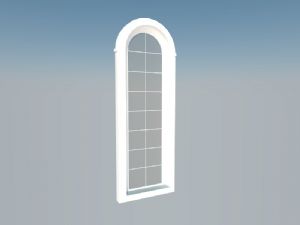 欧式窗子拱形窗户窗口SU模型