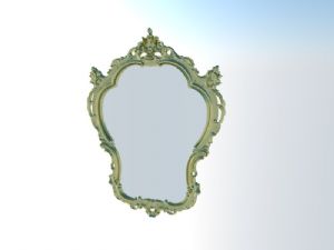 欧式挂镜装饰镜镜子SU模型