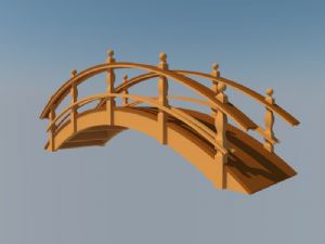 日式景观桥SU模型