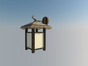 日式壁灯灯具SU模型