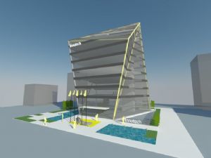 异结构玻璃建筑大楼办公楼SU模型