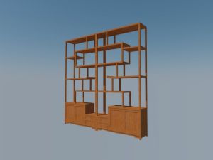 中式家具博古架SU模型