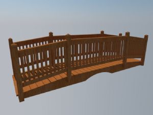 木结构景观小桥桥梁SU模型