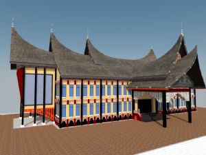 藏式酒店风情SU模型