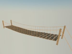 吊桥木桥SU模型