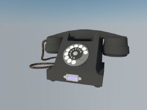 手摇式电话古老电话SU模型