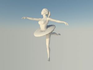 芭蕾舞女雕塑SU模型